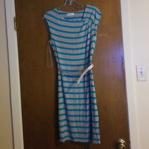 Calvin Klein Knee Length Rayon Stripes 